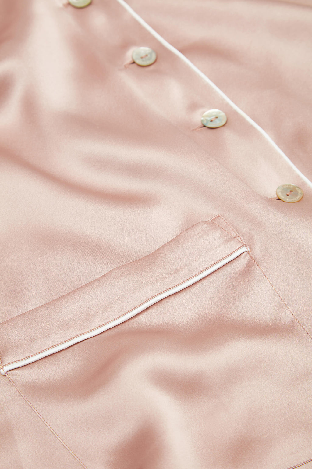 Coco Oyster Ivory Pajamas in Silk Satin