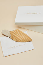 Contessa Roscoe Beige Slippers in Raffia