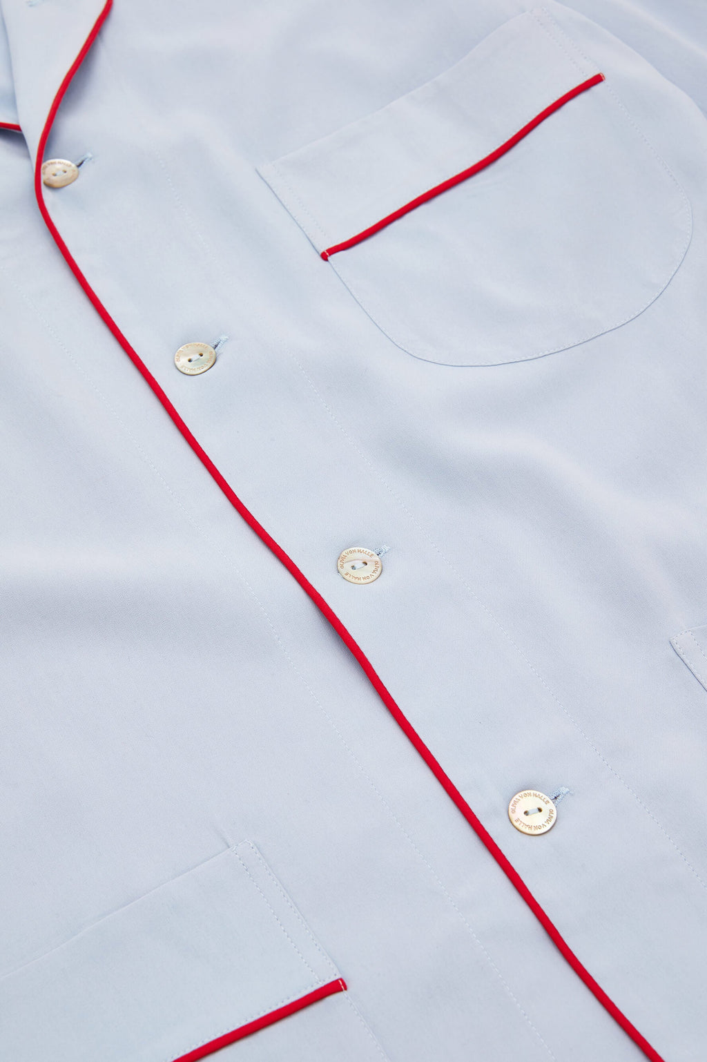 Laurent Cerulean Blue Pajamas in Sandwashed Silk
