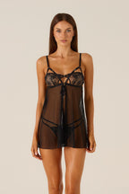 Orlena Black Babydoll Set