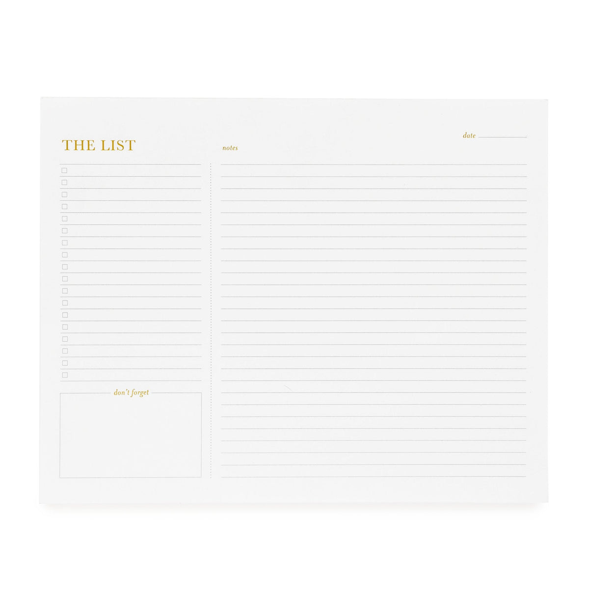 "The List" White Pad