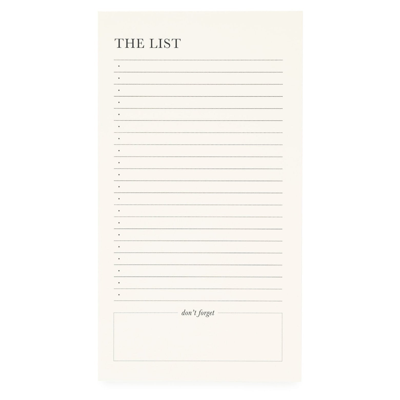 Cream List Pad