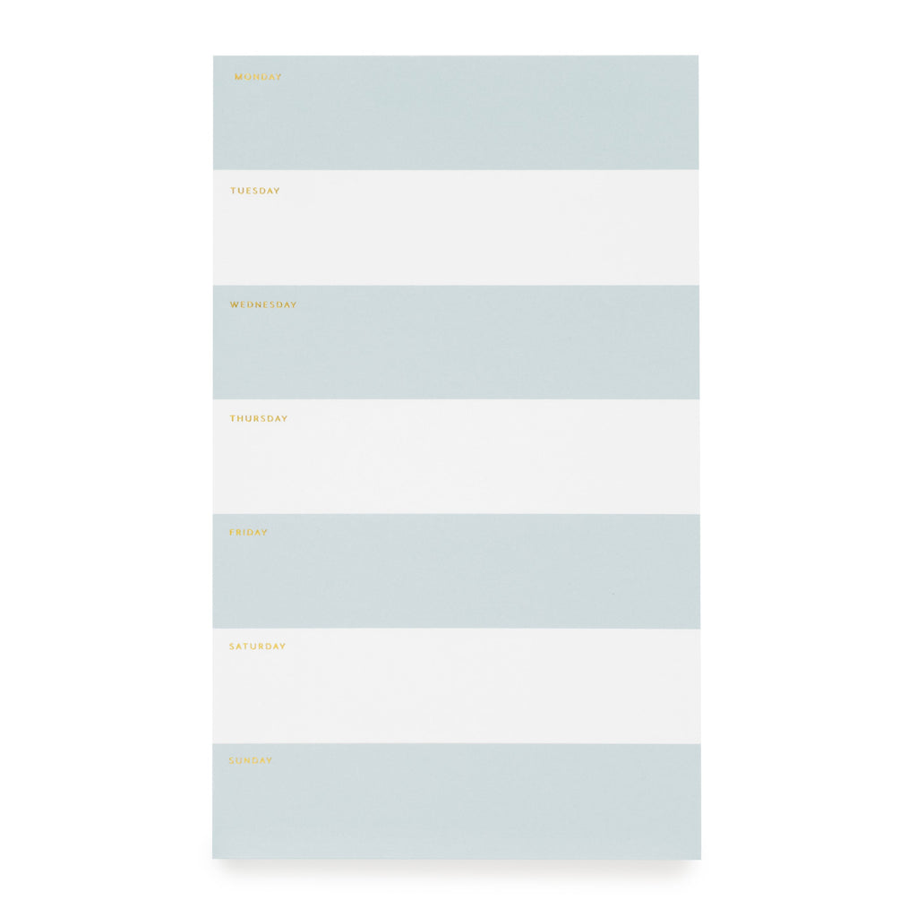 Blue Striped Weekly Pad