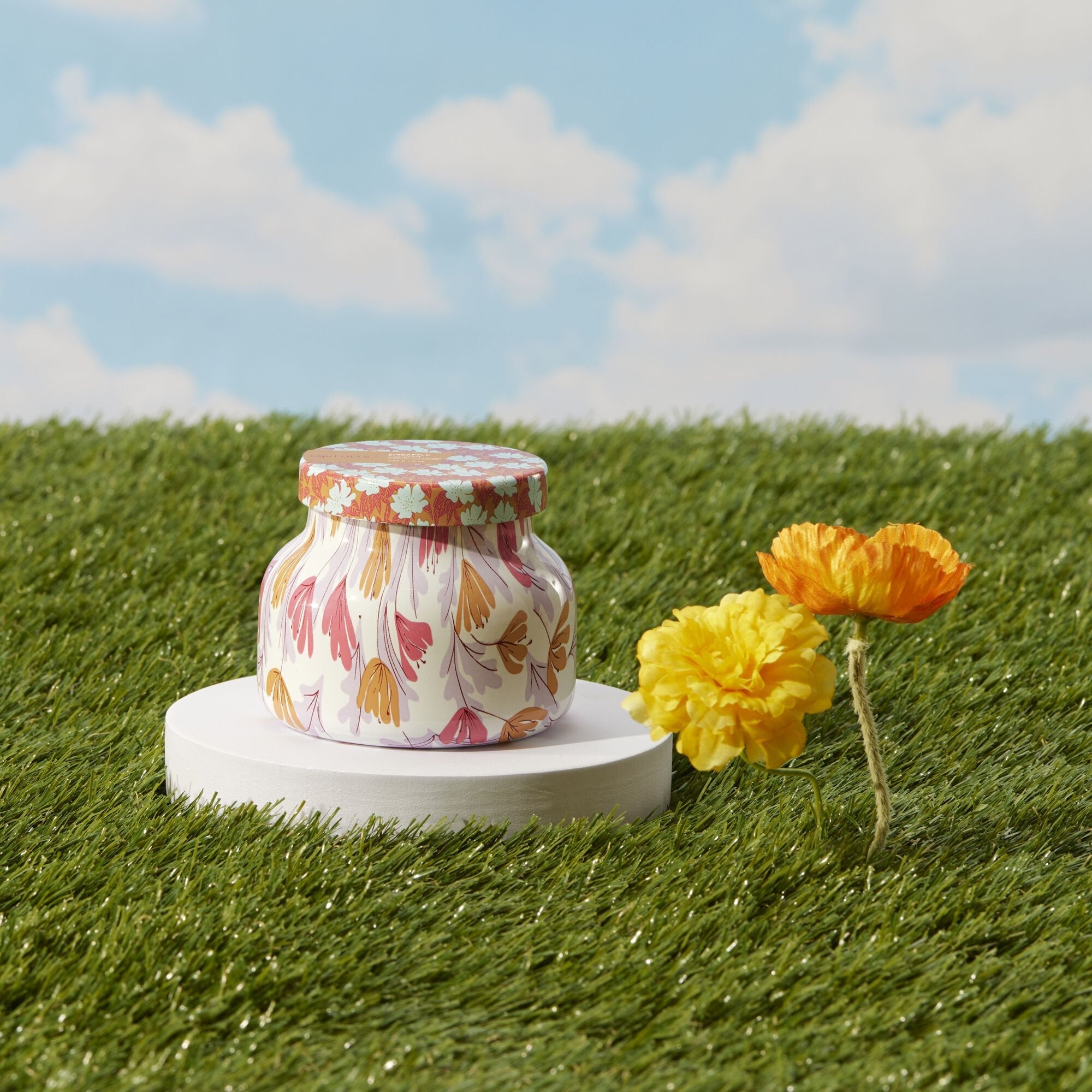 Pineapple Flower Pattern Play Petite Candle