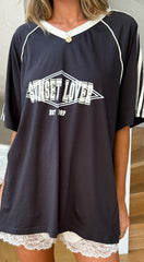 Sunset Lover Tee - Black/Cream