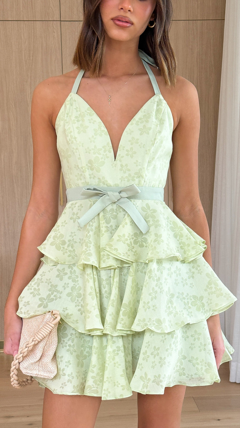 Riana Mini Dress - Lime
