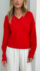 Sophie Knit Sweater - Red
