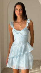 Lila Mini Dress - Blue
