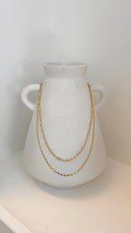 Fine Layered 18K Gold Plated Necklace - Gold
