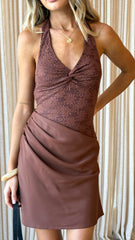 Samira Mini Dress - Brown