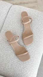 Balton Mule Heels - Nude