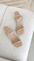 Balton Mule Heels - Nude