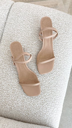 Balton Mule Heels - Nude