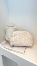 Vasanti Woven Clutch - Beige