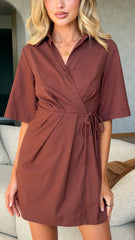 Tish Mini Dress - Chocolate