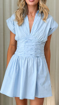 Alicia Mini Dress - Blue