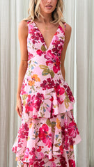 Stasie Maxi Dress - Pink Floral