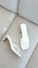 Madina Heel - Cream Linen