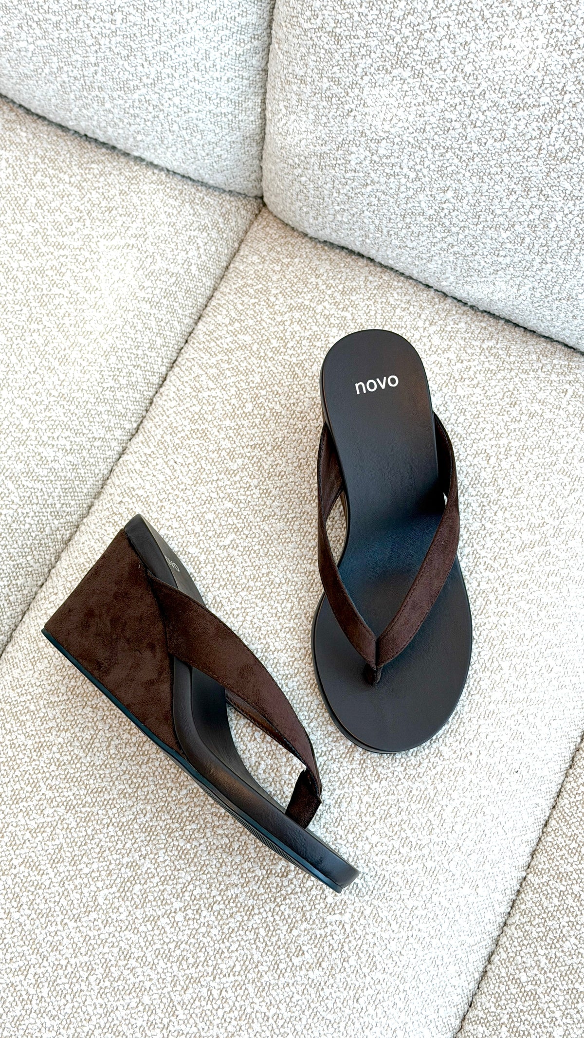 Baci Wedge - Espresso Suede