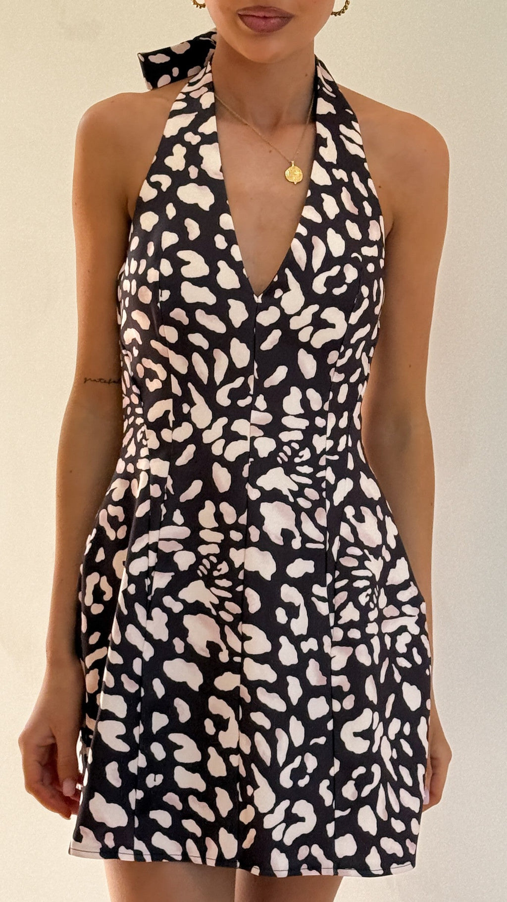 Lula Mini Dress - Brown Print