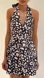 Lula Mini Dress - Brown Print