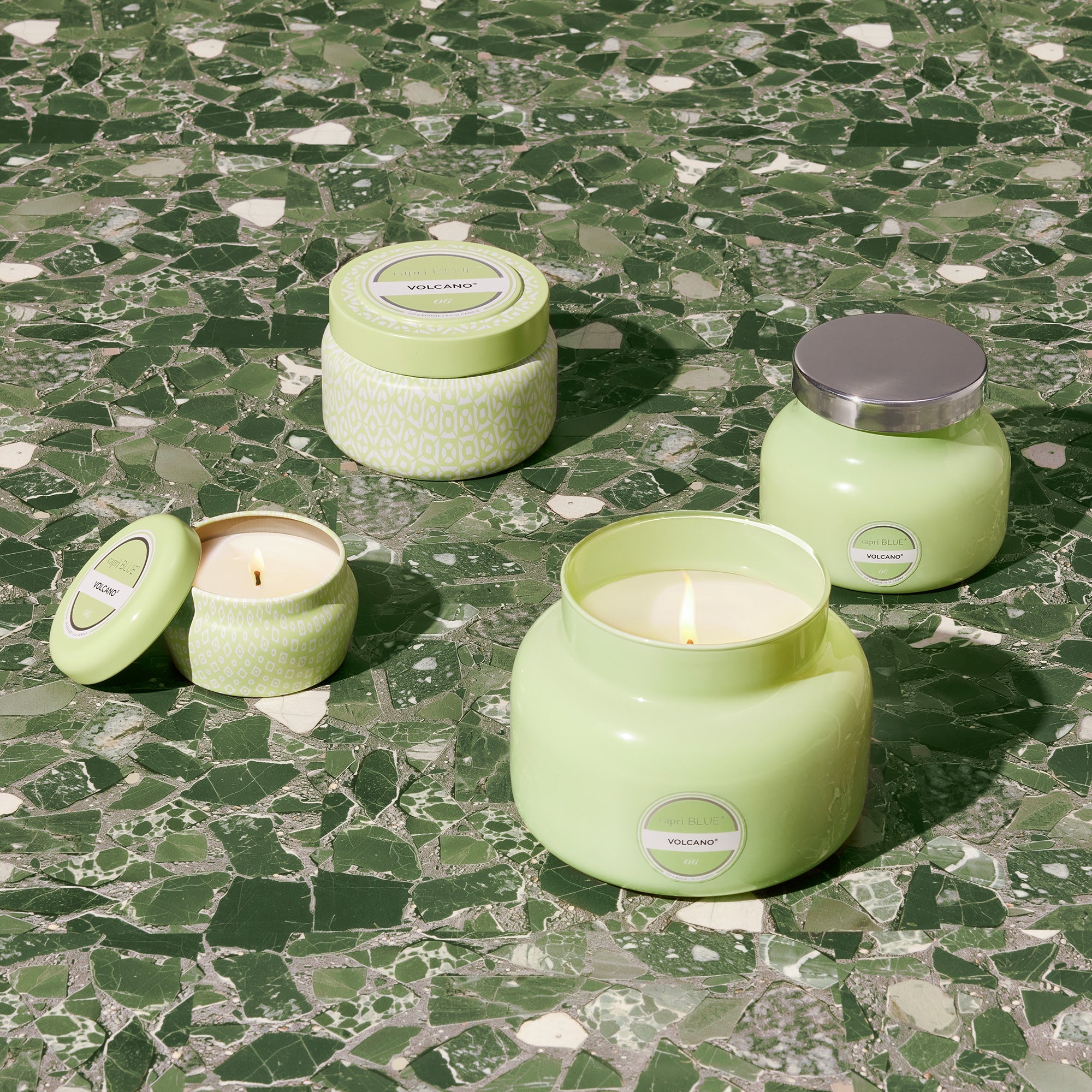 Volcano Iced Matcha Printed Travel Tin Candle