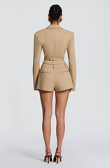 Agatha Cropped Blazer - Sand