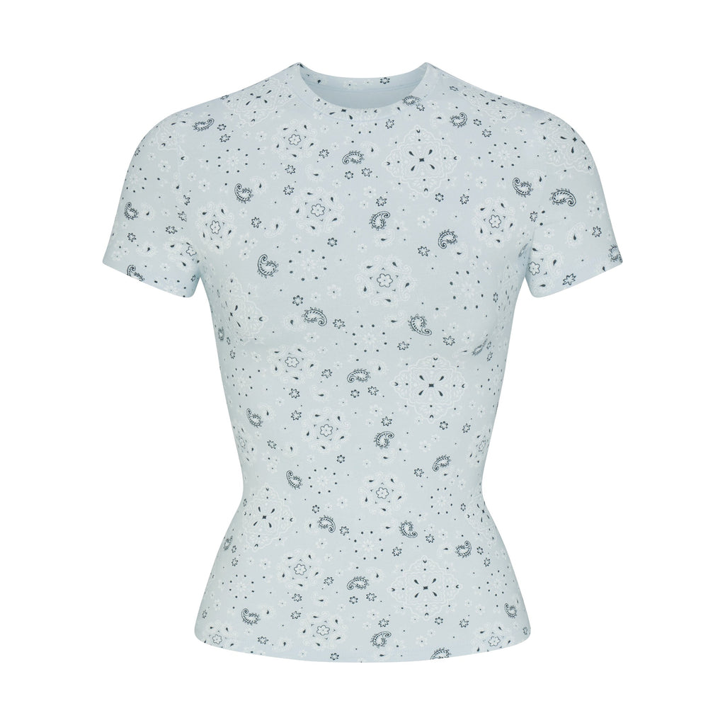 Cotton Jersey T-Shirt - Powder Blue Bandana