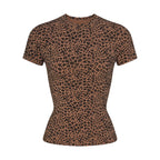 Cotton Jersey T-Shirt - Sienna Natural Leopard