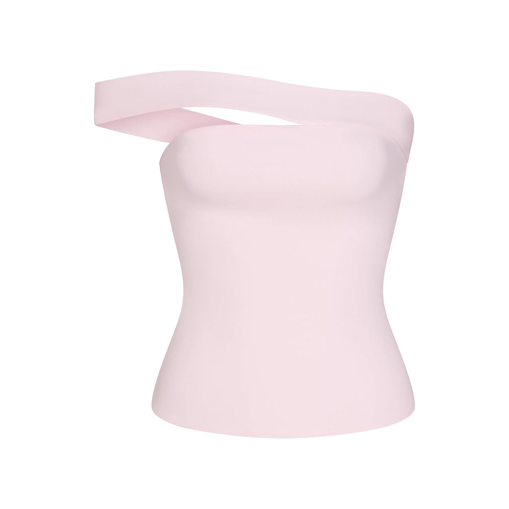 Cotton Jersey Asymmetrical Top - Cherry Blossom