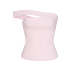 Cotton Jersey Asymmetrical Top - Cherry Blossom