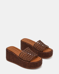 Brandy Brown Raffia