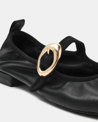 Daffia Black Leather