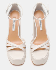 Retro White Leather