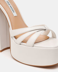 Retro White Leather