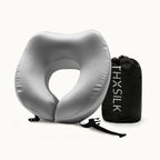 Silk Travel Neck Pillow Comfortable Support Easy Travel