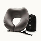 Silk Travel Neck Pillow Comfortable Support Easy Travel