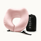 Silk Travel Neck Pillow Comfortable Support Easy Travel