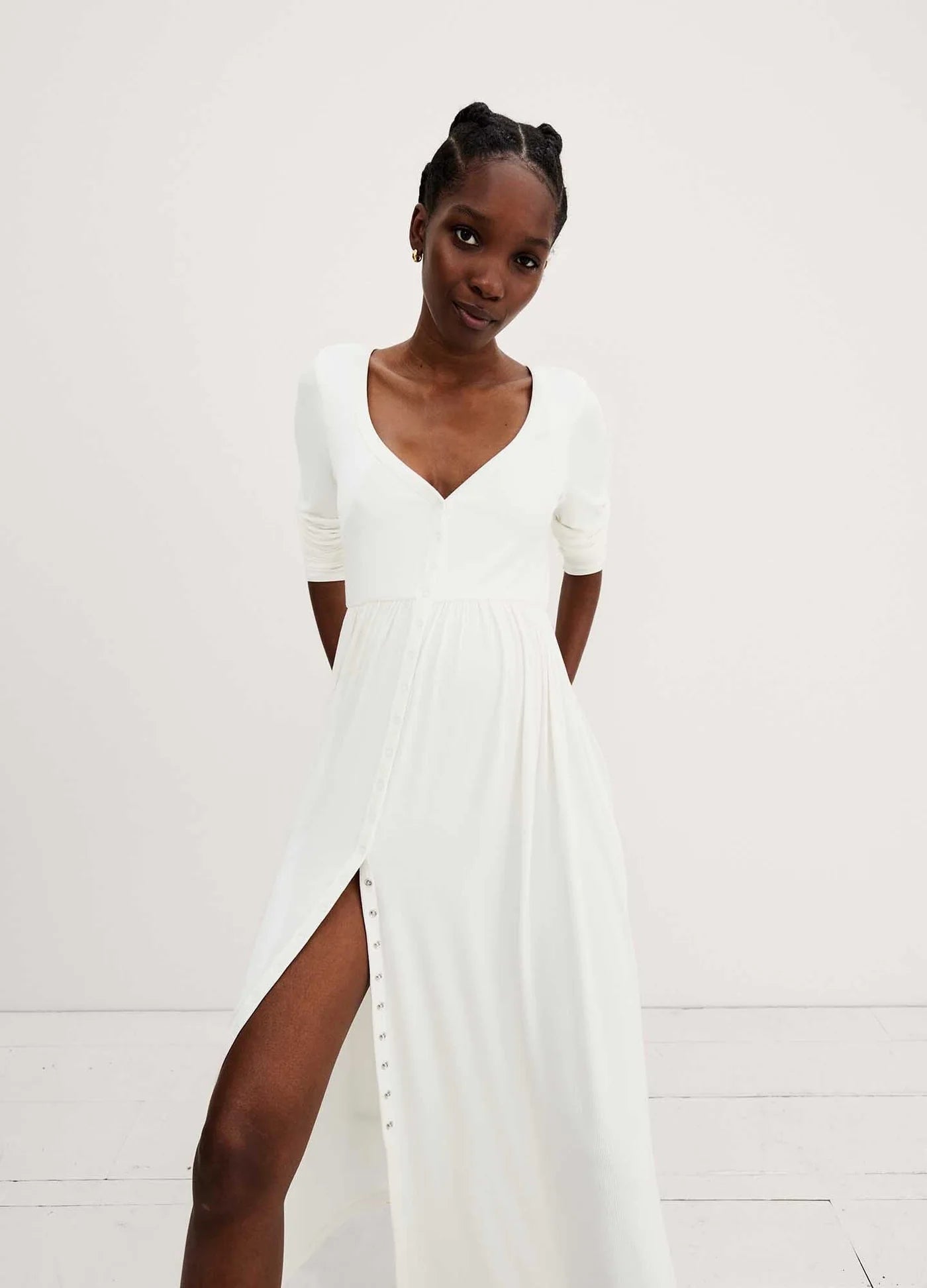 The Softest Rib Nursing Dress