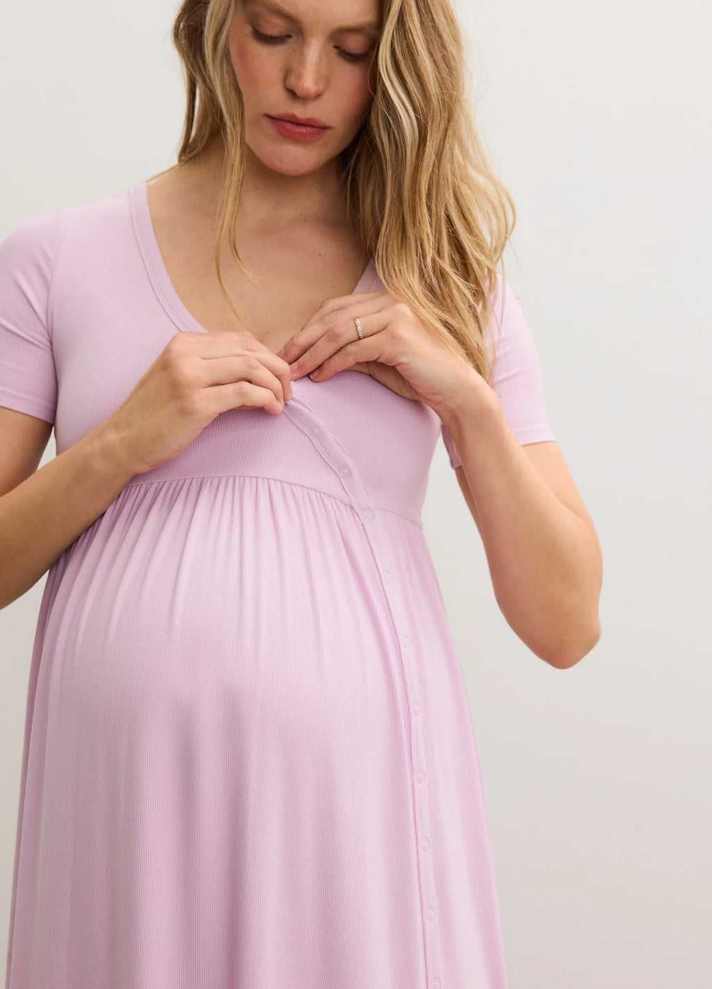 The Softest Rib Side Seam Nursing Maxi Dress