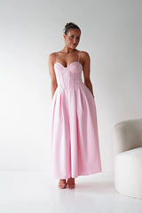 Tully Sweetheart Corset Midaxi Dress | Pink