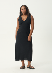 AFENDS Womens Tully - Seersucker Maxi Dress - Black