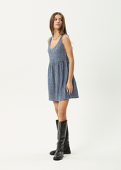 AFENDS Womens Jesse - Seersucker Mini Dress - Marlin