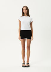 AFENDS Womens Set Fire - Knit Short - Black / White