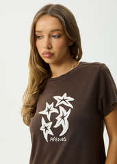 AFENDS Womens Anjuna - Regular Tee - Coffee