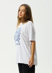 AFENDS Womens Anjuna - Oversized Tee - White
