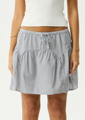 AFENDS Womens Intergalactic - Mini Skirt - Navy Stripe