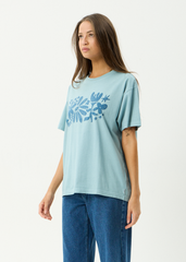 AFENDS Womens Garden Variety - Oversized Tee - Overcast