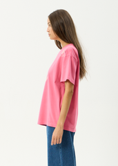 AFENDS Womens Sea Siren - Oversized Tee - Washed Raspberry
