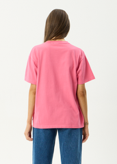 AFENDS Womens Sea Siren - Oversized Tee - Washed Raspberry